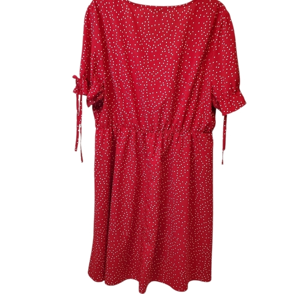 🇺🇸SHEIN Red and White Polka Dot Dress Size 2X - Picture 4 of 4
